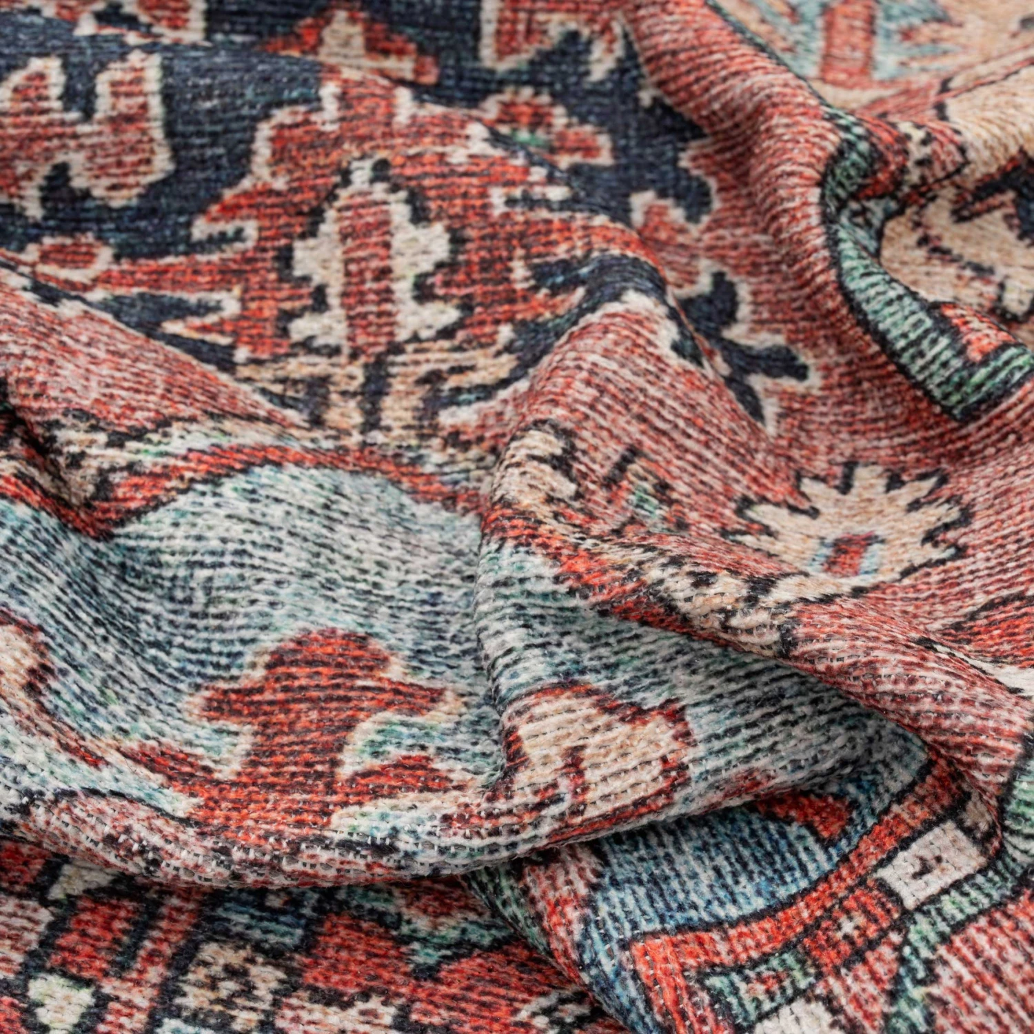 Flatwoven Washable Red Distressed Traditional Rug - Savanna 19 Flatwoven Washable Red Distressed Traditional Rug - Savanna - Image 17