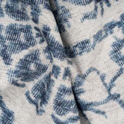 Flatwoven Washable Distressed Blue Damask Runner - Bala -Kukoon Rugs Store renuu bala blue studio 05840 49e032e8 701c 46b0 9497 5e86c3142118