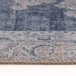 Flatwoven Washable Denim Blue Area Rug - Ballina -Kukoon Rugs Store renuu ballina 06458