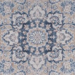 Flatwoven Washable Denim Blue Area Rug - Ballina -Kukoon Rugs Store renuu ballina 06467