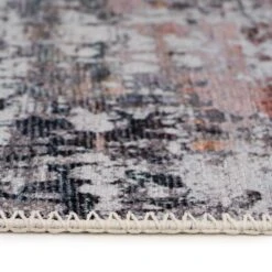 Flatwoven Washable Distressed Muted Coral Rug - Brady -Kukoon Rugs Store renuu brady 06398