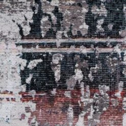 Flatwoven Washable Distressed Muted Coral Rug - Brady -Kukoon Rugs Store renuu brady 06403