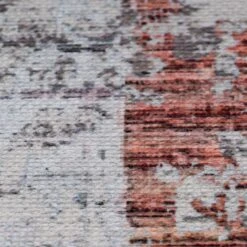 Flatwoven Washable Distressed Muted Coral Rug - Brady -Kukoon Rugs Store renuu brady 06405