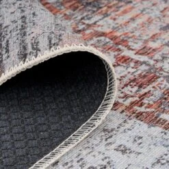 Flatwoven Washable Distressed Muted Coral Rug - Brady -Kukoon Rugs Store renuu brady 06410