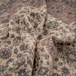 Flatwoven Washable Teal Medallion Area Rug - Caragh -Kukoon Rugs Store renuu caragh 04448 detail