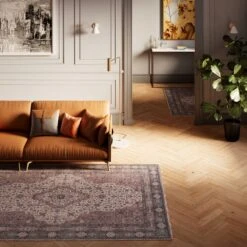 Flatwoven Washable Teal Medallion Area Rug - Caragh -Kukoon Rugs Store renuu caragh final new floor for web