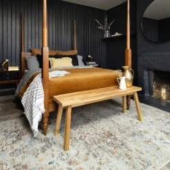 Flatwoven Washable Distressed Multicolour Area Rug - Cecilia -Kukoon Rugs Store renuu cecilia beige overhead adjusted green blue 5B1 5D