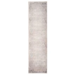 Flatwoven Washable Distressed Renaissance Grey Beige Runner - Fleur