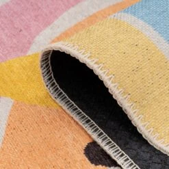 Flatwoven Washable Colourful Giraffe Kids Rug - Geraldine 16 Flatwoven Washable Colourful Giraffe Kids Rug - Geraldine -Kukoon Rugs Store renuu geraldine 08824