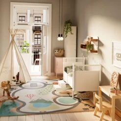 Flatwoven Washable Playful Explorer Kids Rug - Journey -Kukoon Rugs Store renuu journey lifestyle