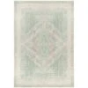 Flatwoven Washable Distressed Green Medallion Rug - Lottie -Kukoon Rugs Store renuu lottie 20green 03265