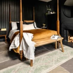 Flatwoven Washable Distressed Green Medallion Rug - Lottie -Kukoon Rugs Store renuu lottie 20green 03265 5B4 5D