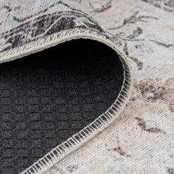 Flatwoven Washable Vintage Ivory Area Rug - Margot -Kukoon Rugs Store renuu margot 06493