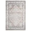 Flatwoven Washable Vintage Ivory Area Rug - Margot -Kukoon Rugs Store renuu margot R 06514 overhead sq