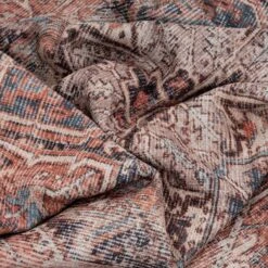 Flatwoven Washable Terracotta Medallion Area Rug - Neeve -Kukoon Rugs Store renuu neeve 08669