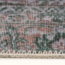 Flatwoven Washable Green Medallion Area Rug - Orion -Kukoon Rugs Store renuu orion 08502