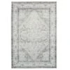 Flatwoven Washable Light Green Bordered Area Rug - Rumi