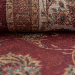 Red Elegant Washable Runner Rug - Talia -Kukoon Rugs Store renuu talia 04545 detail