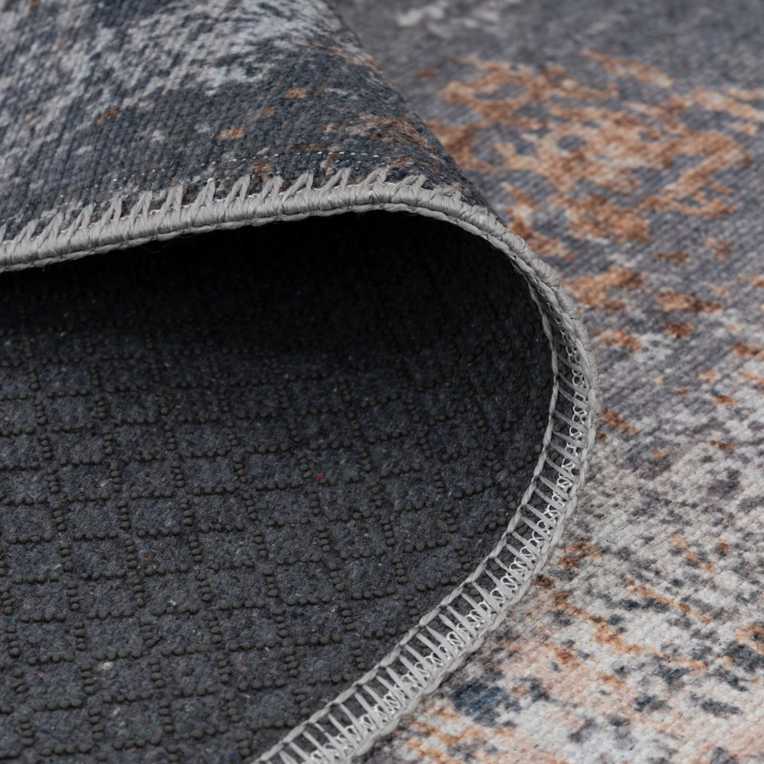 Washable Distressed Copper Blue Runner - Tobin 7 Washable Distressed Copper Blue Runner - Tobin - Image 5