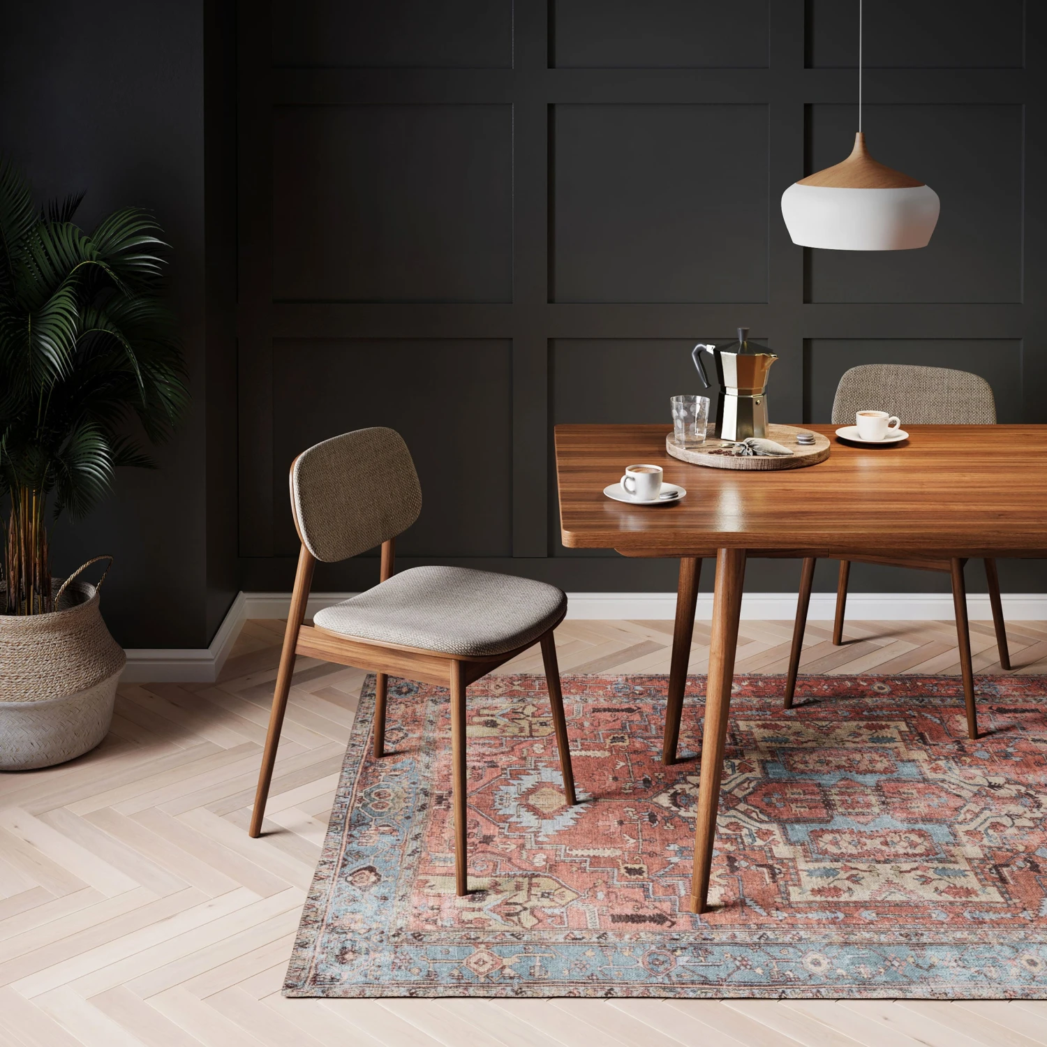 Flatwoven Washable Distressed Terracotta Aztec Boho Rug - Yana 9 Flatwoven Washable Distressed Terracotta Aztec Boho Rug - Yana - Image 7