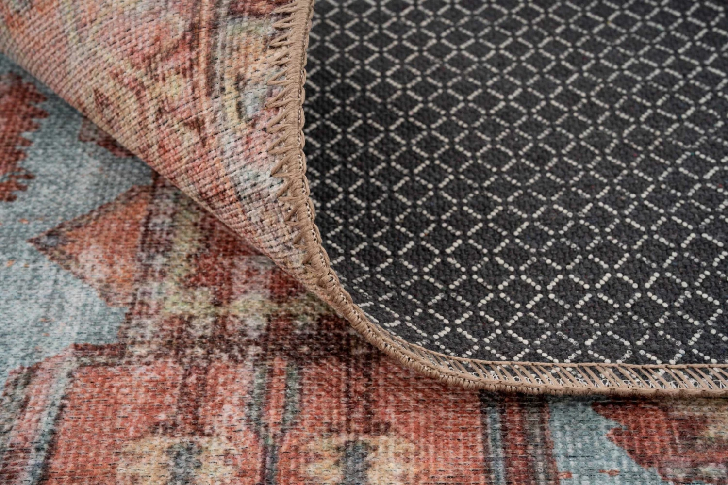 Flatwoven Washable Distressed Terracotta Aztec Runner - Yana 10 Flatwoven Washable Distressed Terracotta Aztec Runner - Yana - Image 8