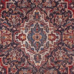 Flatwoven Washable Red Oriental Area Rug - Tullow -Kukoon Rugs Store renuu yullow 08687 1