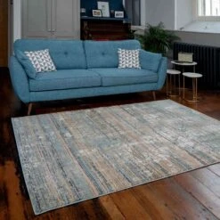Soft Modern Blue Distressed Scratched Effect Rugs - Scatter 18 Soft Modern Blue Distressed Scratched Effect Rugs - Scatter -Kukoon Rugs Store riveria scatter blue 6 5B1 5D