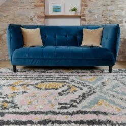 Pastel Tribal Print Area Room Rug -Kukoon Rugs Store sable multi 9542 3 5B4 5D