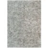 Soft Mottled Silver Shaggy Area Rug -Kukoon Rugs Store silver 0836