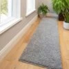 Silver Shaggy Runner Rug 1 Silver Shaggy Runner Rug -Kukoon Rugs Store silver 0976