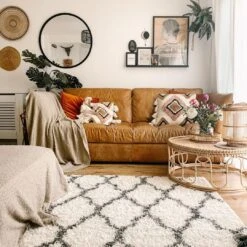 Cream Moroccan Trellis Shaggy Rug 10 Cream Moroccan Trellis Shaggy Rug -Kukoon Rugs Store simplelifewiththree 136661409 887696645297894 3426698426355607291 n