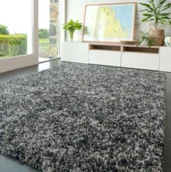 Soft Mottled Grey Shaggy Area Rug - Camberley -Kukoon Rugs Store slate 07155 5B2 5D