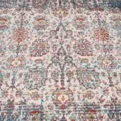 Carved Multicolour Area Rug - Florrie -Kukoon Rugs Store sofia florrie 05039
