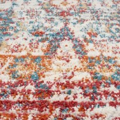 Carved Multicolour Area Rug - Florrie -Kukoon Rugs Store sofia florrie 05046