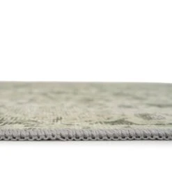 Soft Washable Green Motif Rug - Pippa -Kukoon Rugs Store soft washable Pippa detail 3