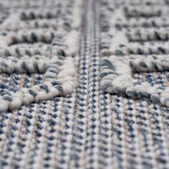 Blue Geometric Loop Pile Rug 17 Blue Geometric Loop Pile Rug -Kukoon Rugs Store symphony tilley blue 09749