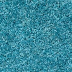 Soft Teal Blue Shaggy Runner Rug -Kukoon Rugs Store teal 0955 5B1 5D