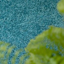 Soft Teal Blue Shaggy Runner Rug -Kukoon Rugs Store teal 0955 5B2 5D