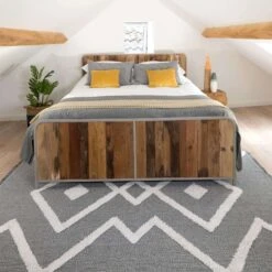 Tufted Grey Geometric Sustainable Rug -Kukoon Rugs Store tilman grey 9074 5B4 5D