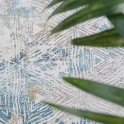 Teal Blue Cloudscape Living Room Rug - Times -Kukoon Rugs Store times blue 9607 5B2 5D