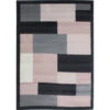 Pink Grey Modern Contemporary Living Room Rug -Kukoon Rugs Store topview