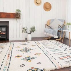 Super Soft Tribal Berber Shaggy Rug -Kukoon Rugs Store traveller mable multi 1926