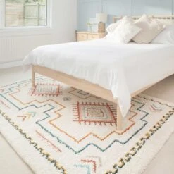 Super Soft Aztec Berber Shaggy Rug - Mallory -Kukoon Rugs Store traveller mallory multi 1503