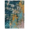 Soft Abstract Shaggy Rug - Cherish -Kukoon Rugs Store travellercherishmulti AbstractShaggyOverheadSQ8069Rug 1