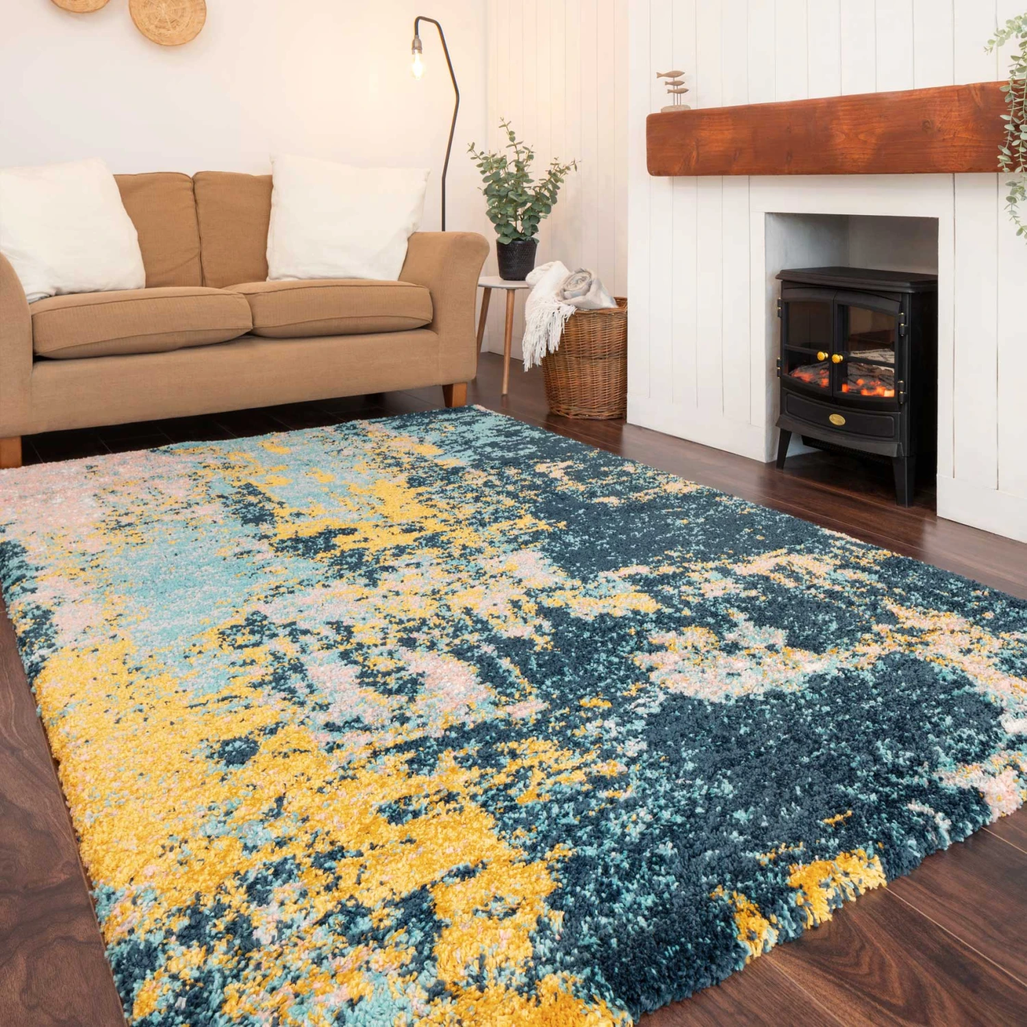 Soft Abstract Shaggy Rug - Cherish 6 Soft Abstract Shaggy Rug - Cherish - Image 4