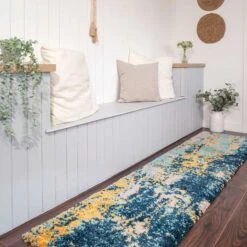 Soft Abstract Shaggy Rug - Cherish 17 Soft Abstract Shaggy Rug - Cherish -Kukoon Rugs Store travellercherishmulti AbstractShaggyRunnerRoomMarketplaceHallRug 2