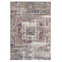 Washable Rustic Oriental Distressed Rug - Eliza