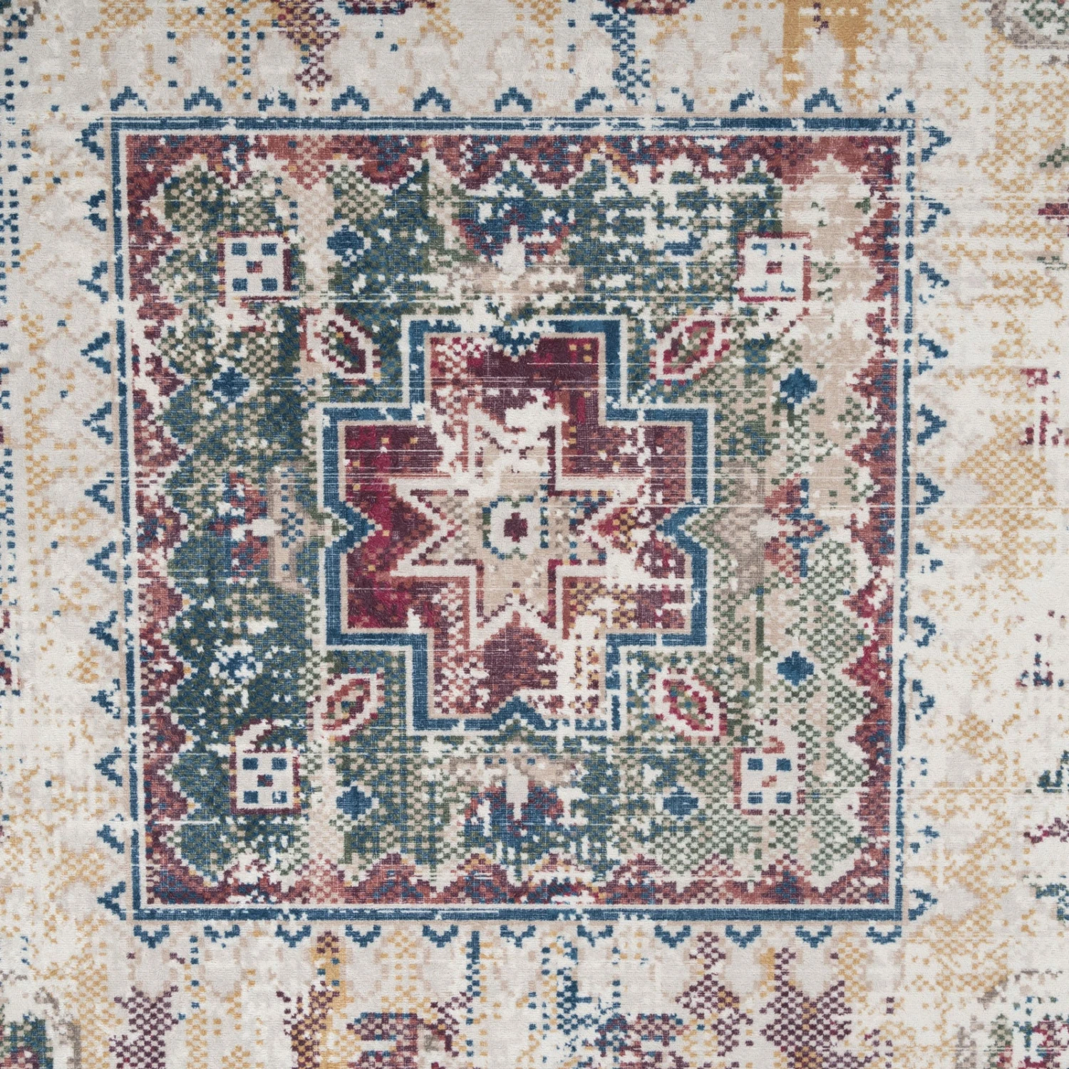 Washable Rustic Oriental Runner Rug - Eliza 5 Washable Rustic Oriental Runner Rug - Eliza - Image 3
