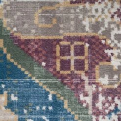 Washable Vintage Blue Distressed Rug - Lyra -Kukoon Rugs Store verona lyra 07403