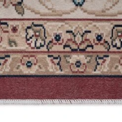 Washable Red Bordered Floral Rug - Matilda -Kukoon Rugs Store verona matilda 07459